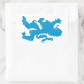 Sticker Rectangulaire Lion bavarois azur (Sac)