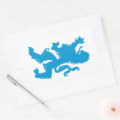 Sticker Rectangulaire Lion bavarois azur (Enveloppe)