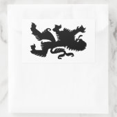 Sticker Rectangulaire Lion bavarois noir (Sac)