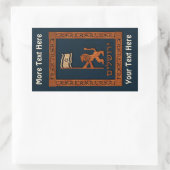 Sticker Rectangulaire Lion Du Jour De Jérusalem Avec Drapeau (Sac)