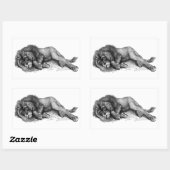 Sticker Rectangulaire Lion en mode vectoriel (Feuille)
