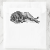 Sticker Rectangulaire Lion en mode vectoriel (Sac)