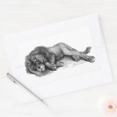 Sticker Rectangulaire Lion en mode vectoriel (Enveloppe)