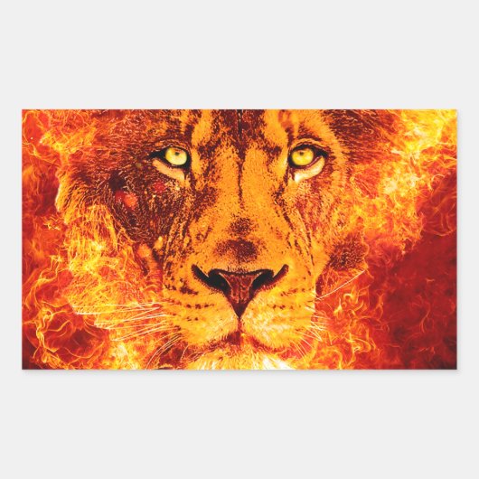 Sticker Rectangulaire Lion flamand de Juda (Devant)