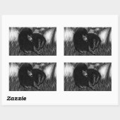 Sticker Rectangulaire Lion solitaire (Feuille)