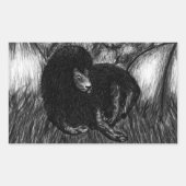 Sticker Rectangulaire Lion solitaire (Devant)