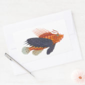 Sticker Rectangulaire Lionfish - Pterois - gravure d'antiquité de (Enveloppe)