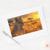 Sticker Rectangulaire Lionne africaine (Enveloppe)