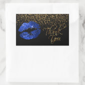 Sticker Rectangulaire Lipsense SeneGence Merci - Lèvres bleues (Sac)