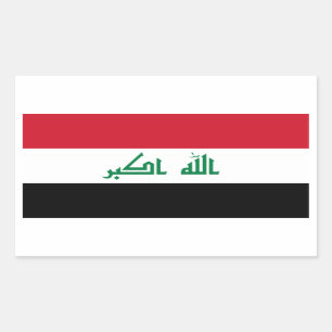 Sticker Rectangulaire L'Irak/drapeau irakien. L'Irak