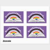 Sticker Rectangulaire Lire La Fierté De Progrès Des Livres Interdits (Feuille)