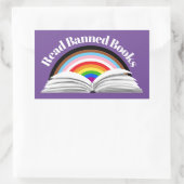 Sticker Rectangulaire Lire La Fierté De Progrès Des Livres Interdits (Sac)