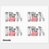 Sticker Rectangulaire Lire les livres interdits (Feuille)