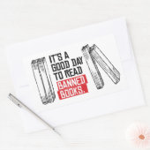 Sticker Rectangulaire Lire les livres interdits (Enveloppe)