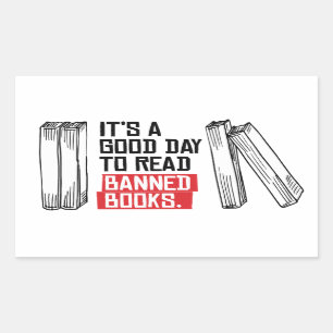 Sticker Rectangulaire Lire les livres interdits