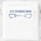 Sticker Rectangulaire Little Cottonwood Canyon Escalade Quickdraw (Sac)