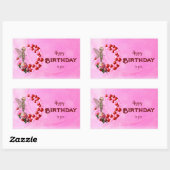 Sticker Rectangulaire Little Fairy vous souhaite un joyeux anniversaire (Feuille)