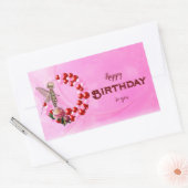 Sticker Rectangulaire Little Fairy vous souhaite un joyeux anniversaire (Enveloppe)