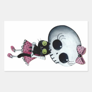 Sticker Rectangulaire Little Miss Death - Halloween Beauté