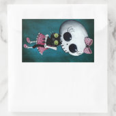 Sticker Rectangulaire Little Miss Death - Halloween Beauté (Sac)