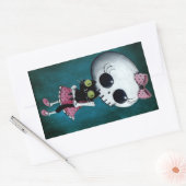 Sticker Rectangulaire Little Miss Death - Halloween Beauté (Enveloppe)