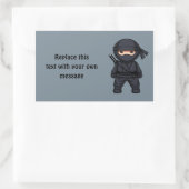 Sticker Rectangulaire Little Ninja Warrior on Grey (Sac)