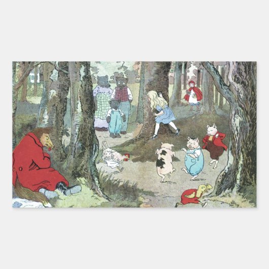 Sticker Rectangulaire Little Red Riding Hood : End Pages (Devant)
