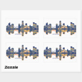 Sticker Rectangulaire Little Rock Skyline (Feuille)