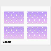 Sticker Rectangulaire Little White Stars and Moons Motif (Feuille)