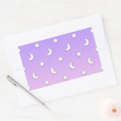 Sticker Rectangulaire Little White Stars and Moons Motif (Enveloppe)