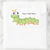 Sticker Rectangulaire Little Worm (personnalisé) (Sac)