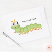 Sticker Rectangulaire Little Worm (personnalisé) (Enveloppe)