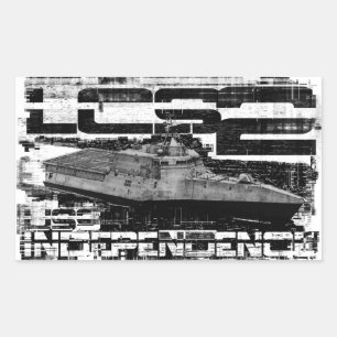 Sticker Rectangulaire Littoral combat navire Indépendance Votre Custom R