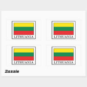 Sticker Rectangulaire Lituanie (Feuille)