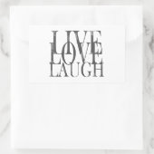 Sticker Rectangulaire Live Love Laugh Cote Inspirationnelle (Sac)