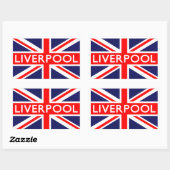 Sticker Rectangulaire Liverpool : Drapeau britannique (Feuille)