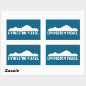 Sticker Rectangulaire Livingston Montana Please (Feuille)
