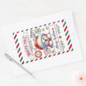Sticker Rectangulaire Livraison spéciale Noël Snowman de Sant (Enveloppe)