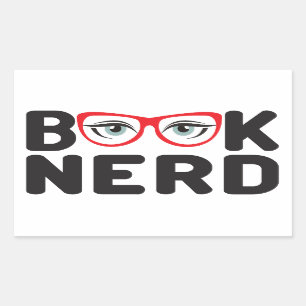 Sticker Rectangulaire Livre Nerd