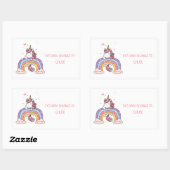 STICKER RECTANGULAIRE LIVRE : UNICORN + RAINBOW (Feuille)