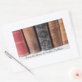 Sticker Rectangulaire Livres anciens en rangée (Enveloppe)