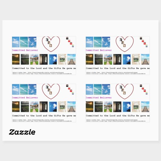 Sticker Rectangulaire Livres et à (Feuille)