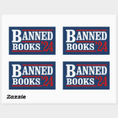Sticker Rectangulaire Livres interdits 2024 (Feuille)