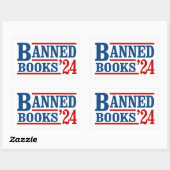 Sticker Rectangulaire Livres interdits 2024 (Feuille)