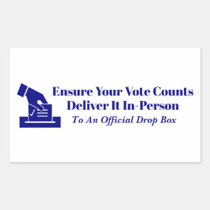 Sticker Rectangulaire Livrez Votre Vote À Temps