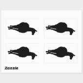 Sticker Rectangulaire Llama Silhouette (face avant) (Feuille)