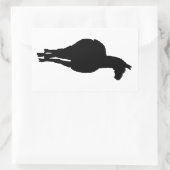 Sticker Rectangulaire Llama Silhouette (face avant) (Sac)