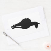 Sticker Rectangulaire Llama Silhouette (face avant) (Enveloppe)