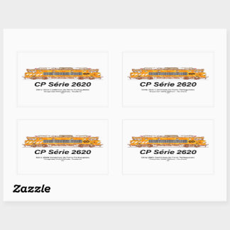Sticker Rectangulaire Locomotive électrique CP Serie 2620. Nez-Casse Loc