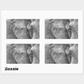 Sticker Rectangulaire L'oeil d'un éléphant (Feuille)